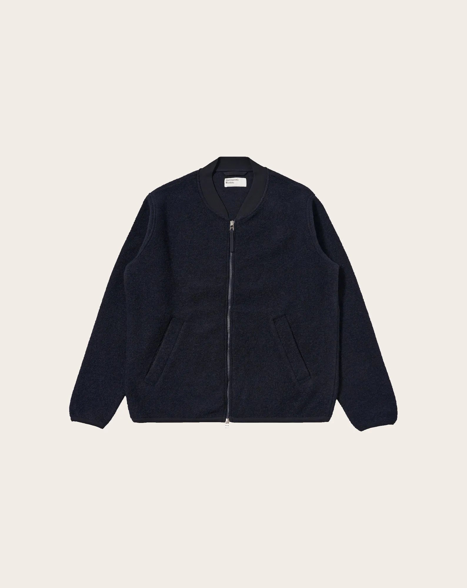 Maison Kitsuné - Blouson Teddy Varsity Laine Et Cachemire - Noir Maison Kitsuné - Blouson Teddy Varsity Laine Et Cachemire - Noir